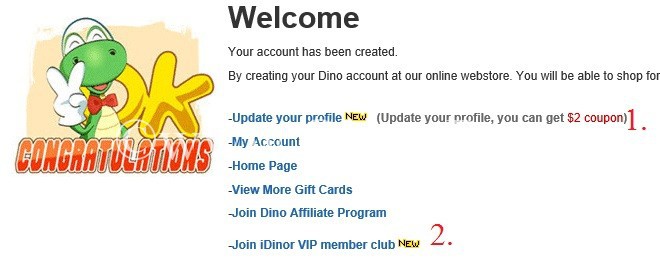 Dinodirect регистрация пользователя